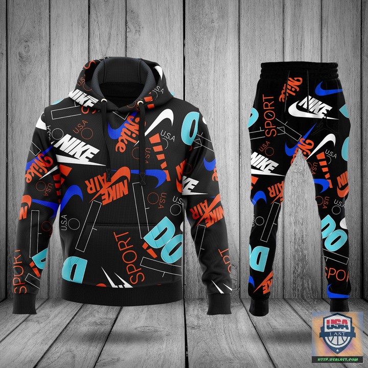 Nike Logo Pattern Hoodie Jogger Pants 28 – Usalast