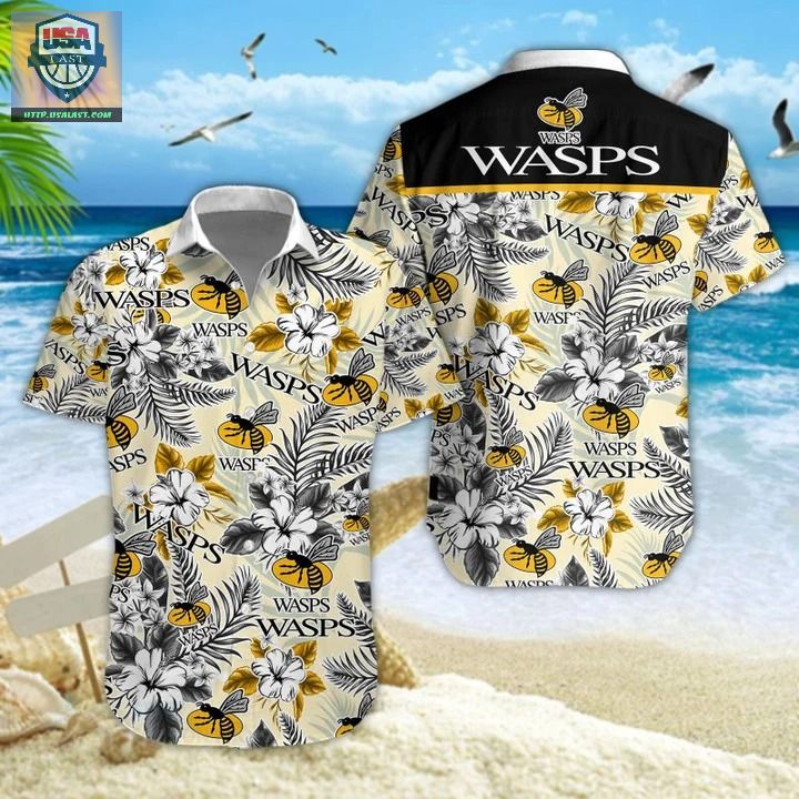 Wasps RFC Tropical Flower Hawaiian Shirt – Usalast