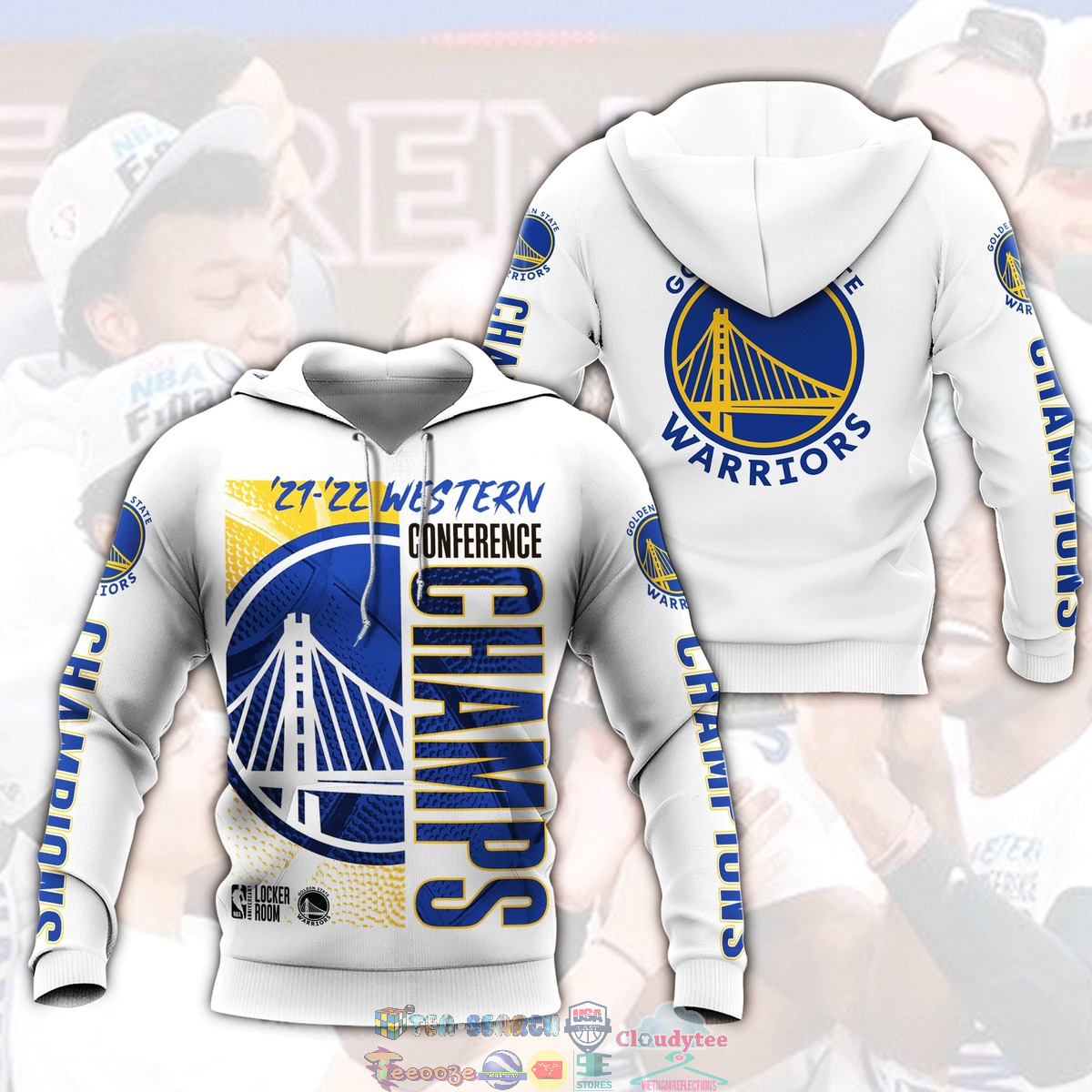 Golden State Warriors 21-22 Conference Champs White 3D hoodie and t-shirt – Saleoff