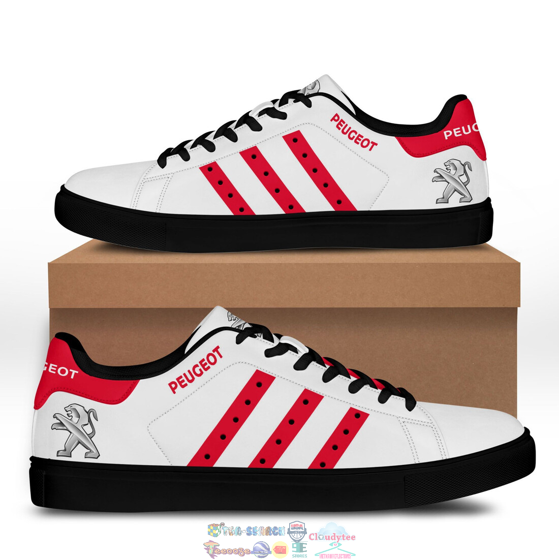 Peugeot Red Stripes Stan Smith Low Top Shoes – Saleoff