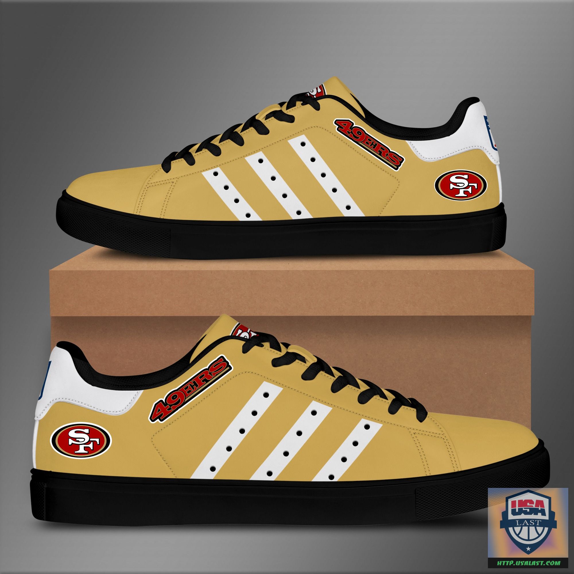 San Francisco 49Ers Skate Low Top Yellow Shoes – Usalast
