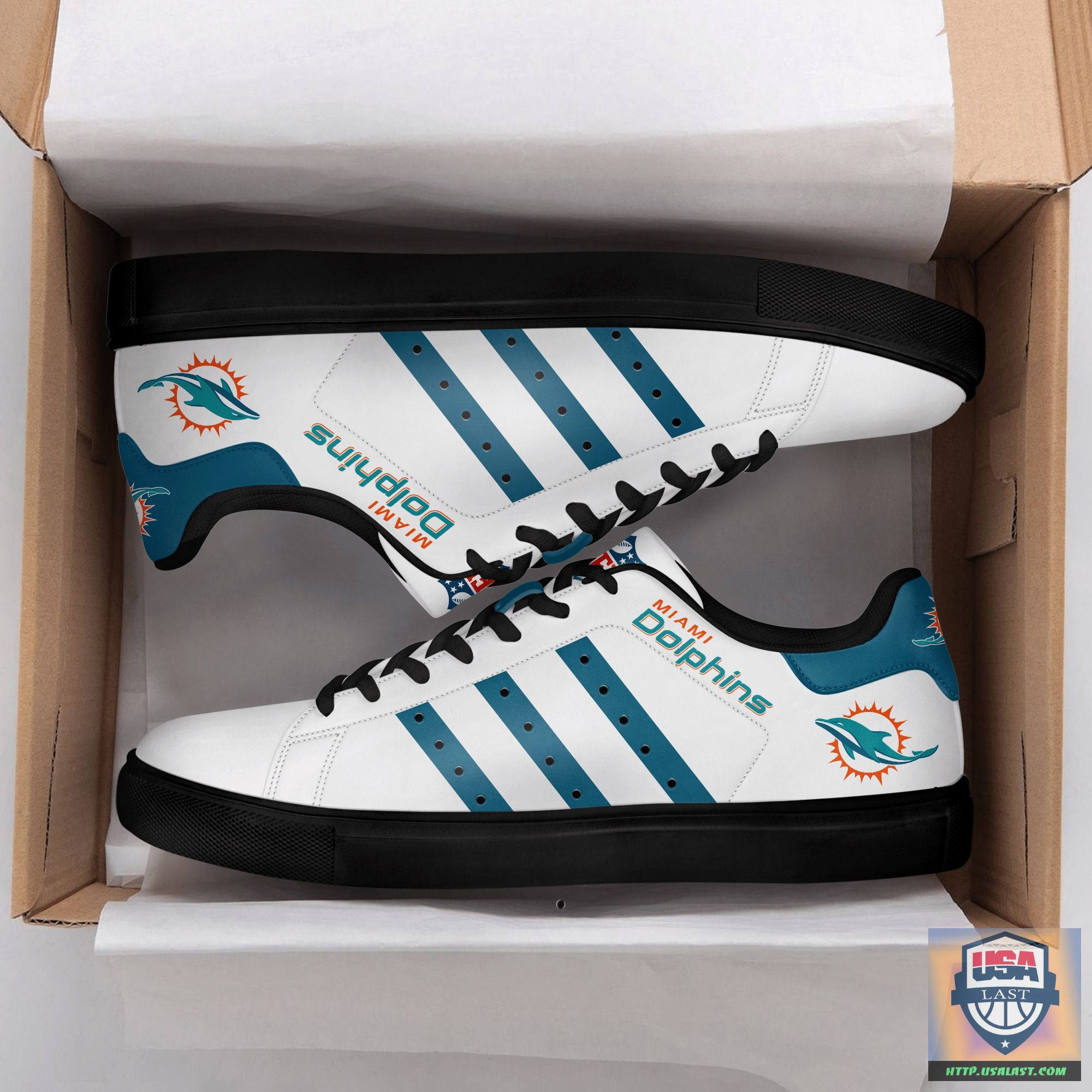 Miami Dolphins Blue Stan Smith Low Top Shoes – Usalast