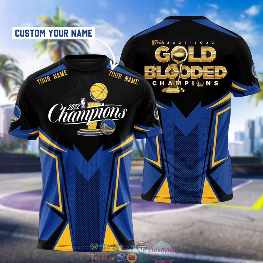 Personalized Name Golden State Warriors 2022 Gold Blooded Champions 3D Shirt – Saleoff