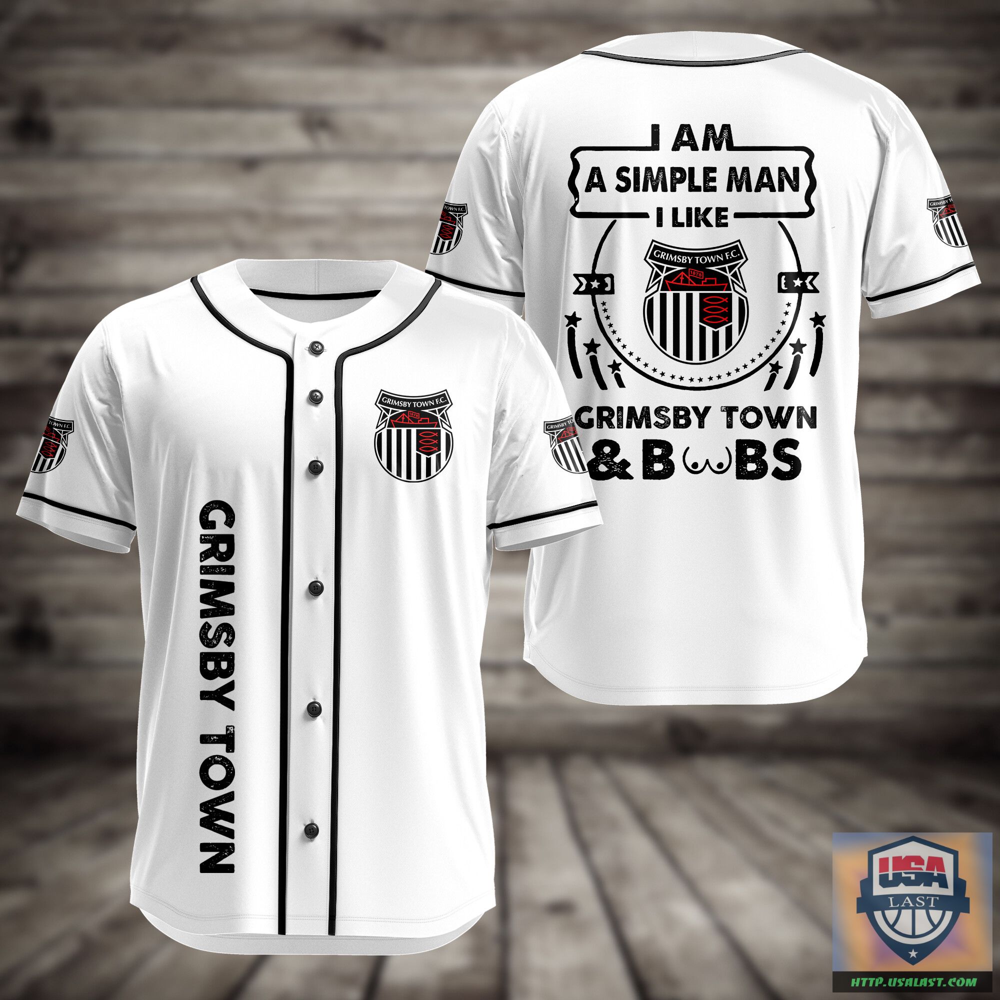 I Am Simple Man I Like Grimsby Town And Boobs Baseball Jersey – Usalast
