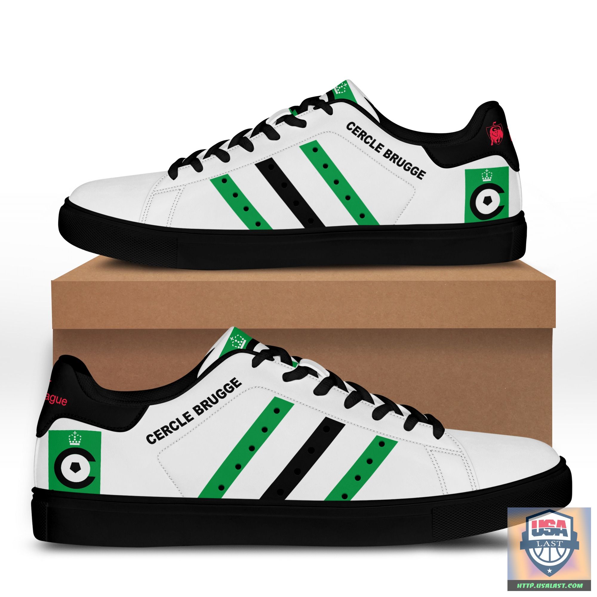 Cercle Brugge K.S.V Green Black Line Skate Low Top Shoes – Usalast