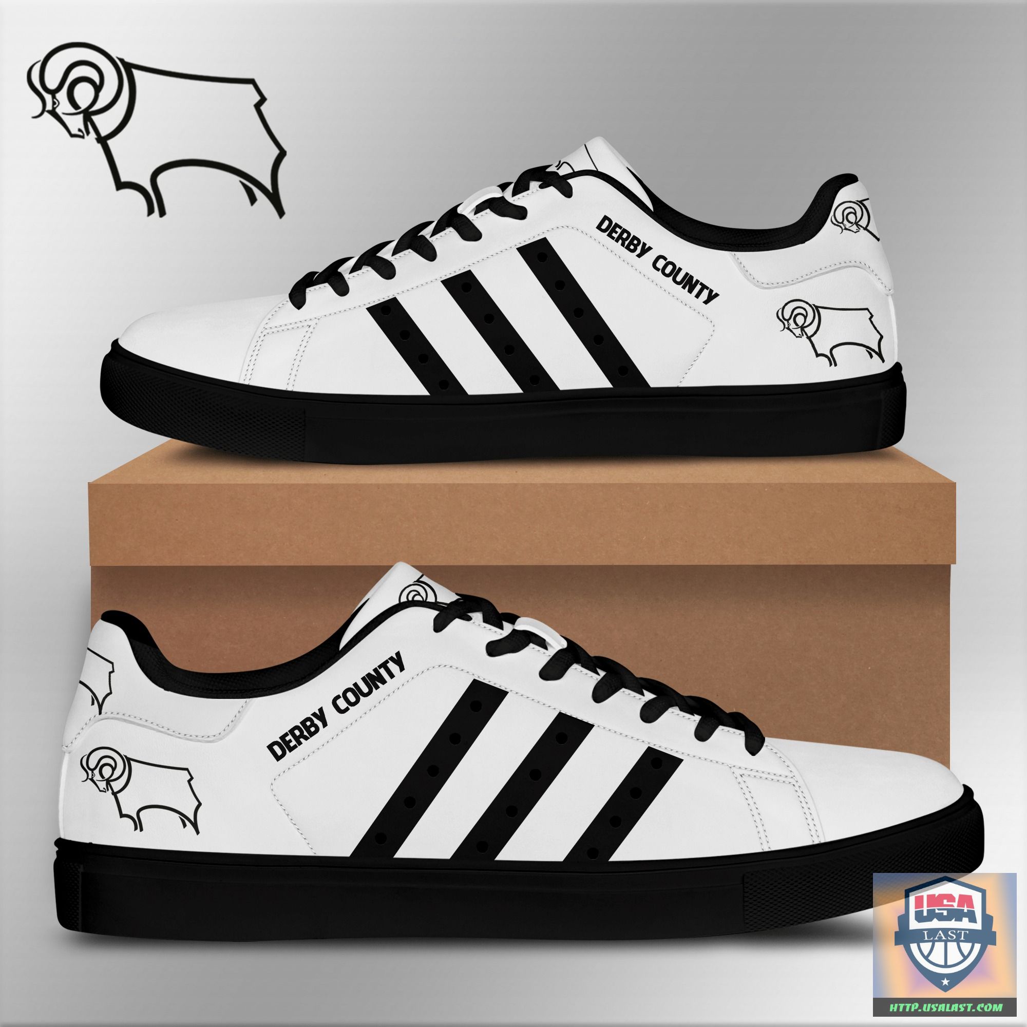 Derby County F.C White Stan Smith Shoes V1 – Usalast