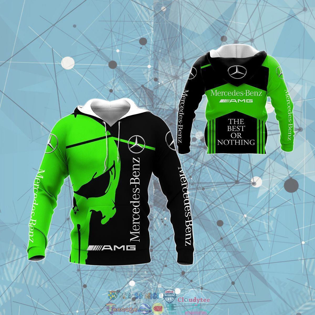 Mercedes AMG Skull ver 3 3D hoodie and t-shirt – Saleoff