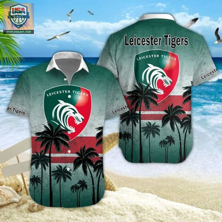 Leicester Tigers Palm Tree Hawaiian Shirt – Usalast