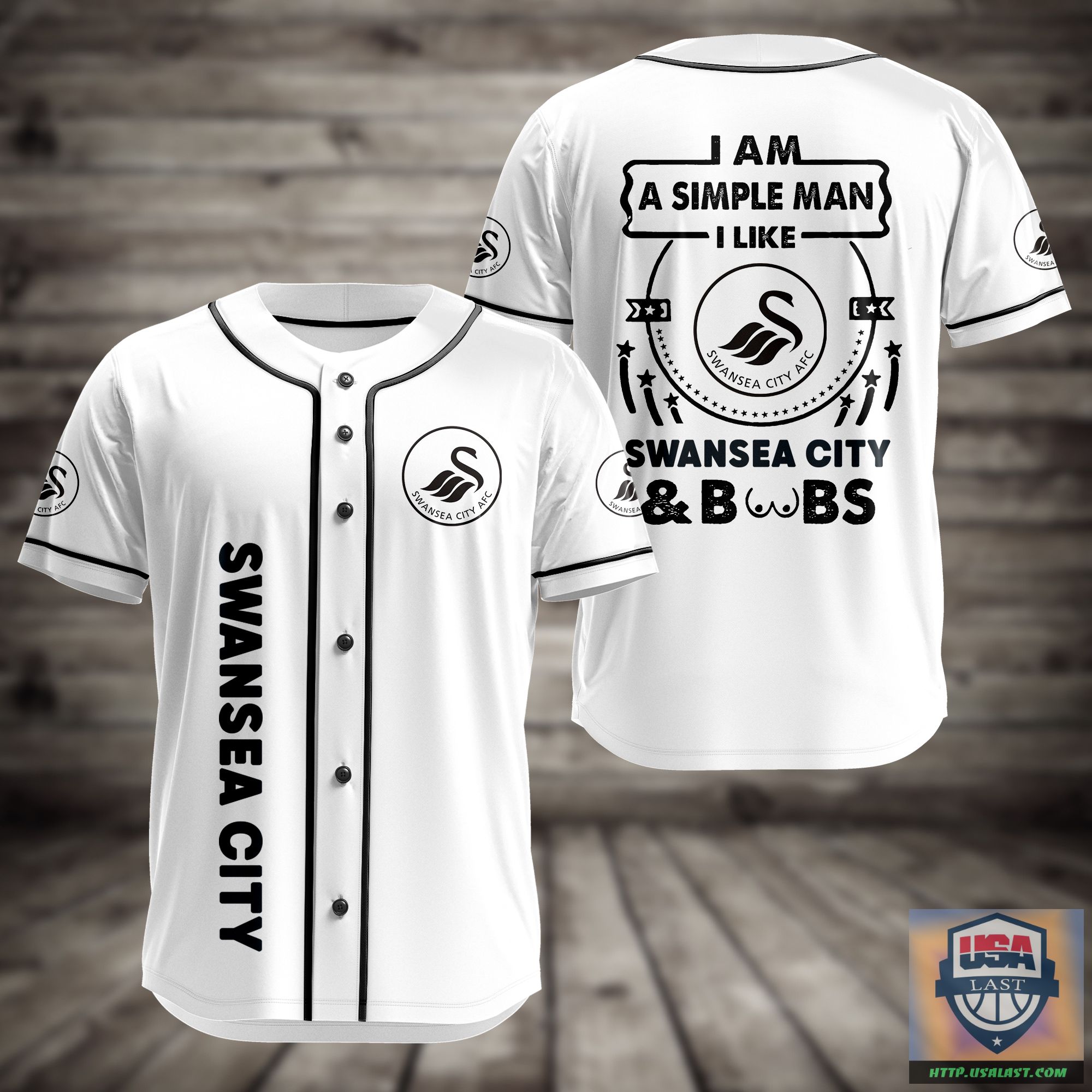 I Am Simple Man I Like Swansea City And Boobs Baseball Jersey – Usalast