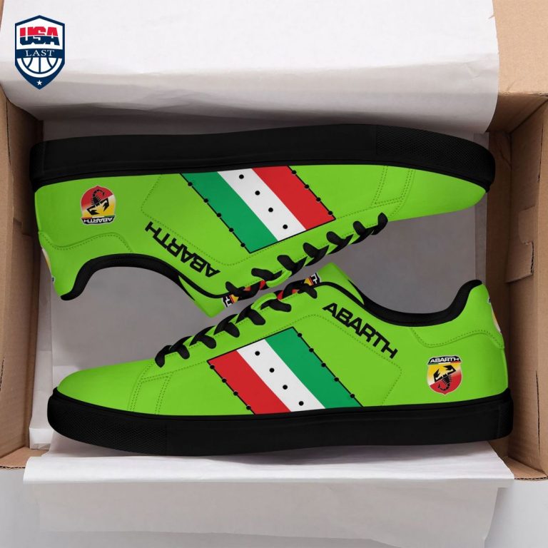 Abarth Green White Red Stripes Style 2 Stan Smith Low Top Shoes - Good click