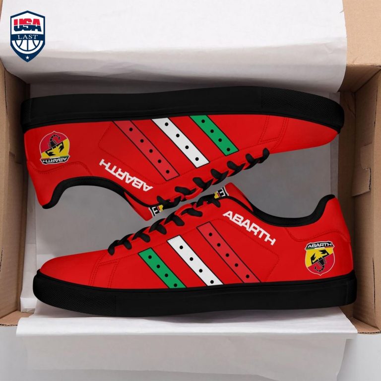 Abarth Red White Green Stripes Style 4 Stan Smith Low Top Shoes - My friends!