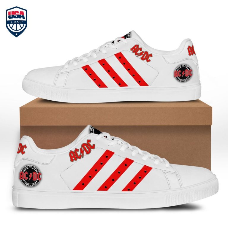AC DC Red Stripes Stan Smith Low Top Shoes - Nice place and nice picture