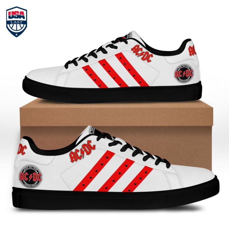 AC DC Red Stripes Stan Smith Low Top Shoes - Pic of the century