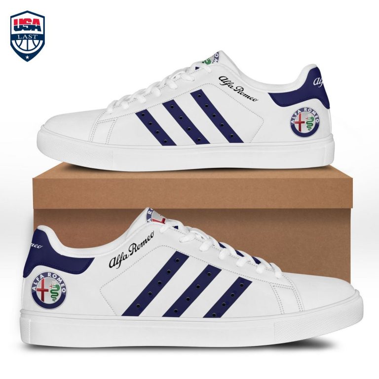 Alfa Romeo Navy Stripes Stan Smith Low Top Shoes - Out of the world