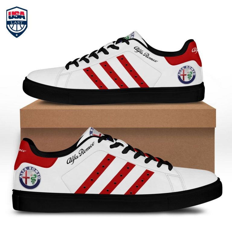 Alfa Romeo Red Stripes Stan Smith Low Top Shoes - You tried editing this time?