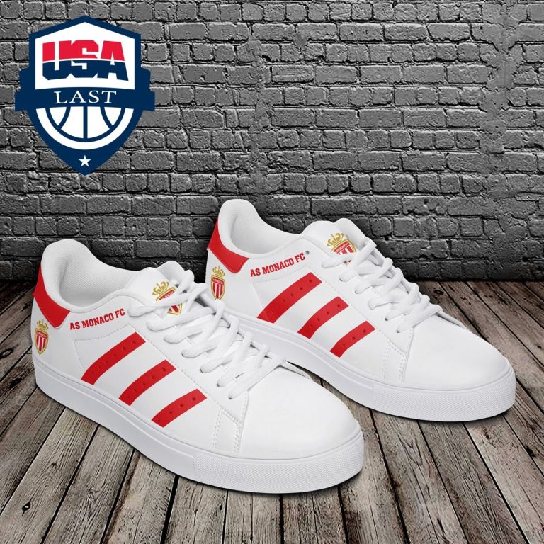 AS Monaco FC Red Stripes Stan Smith Low Top Shoes - It is more than cute