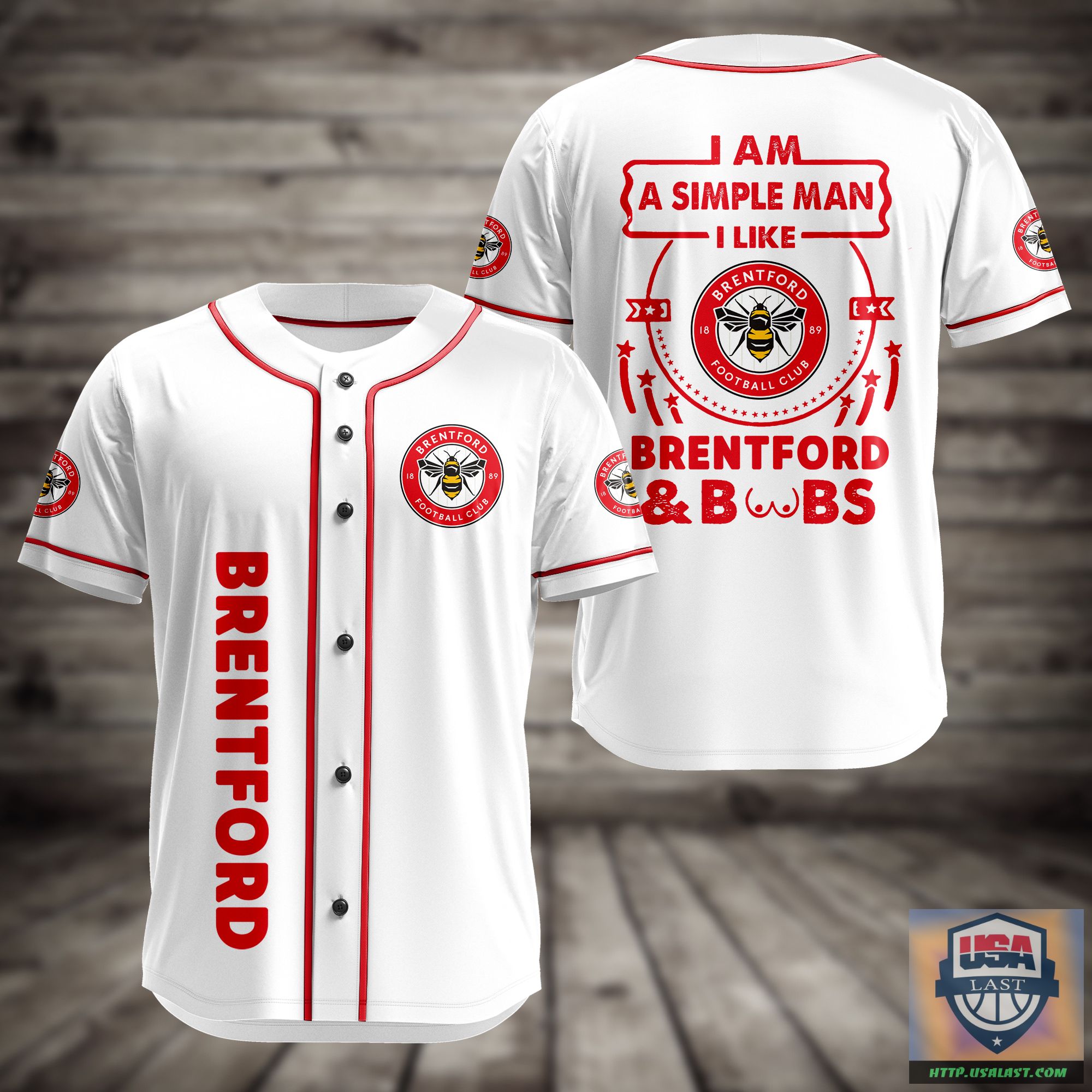 I Am Simple Man I Like Brentford And Boobs Baseball Jersey – Usalast