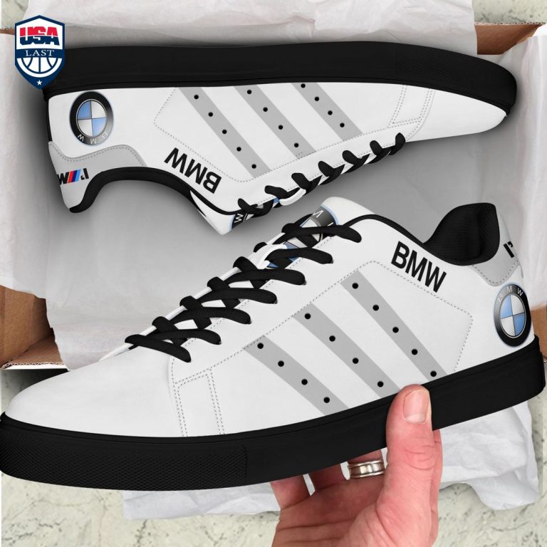 BMW Grey Stripes Stan Smith Low Top Shoes - I like your hairstyle