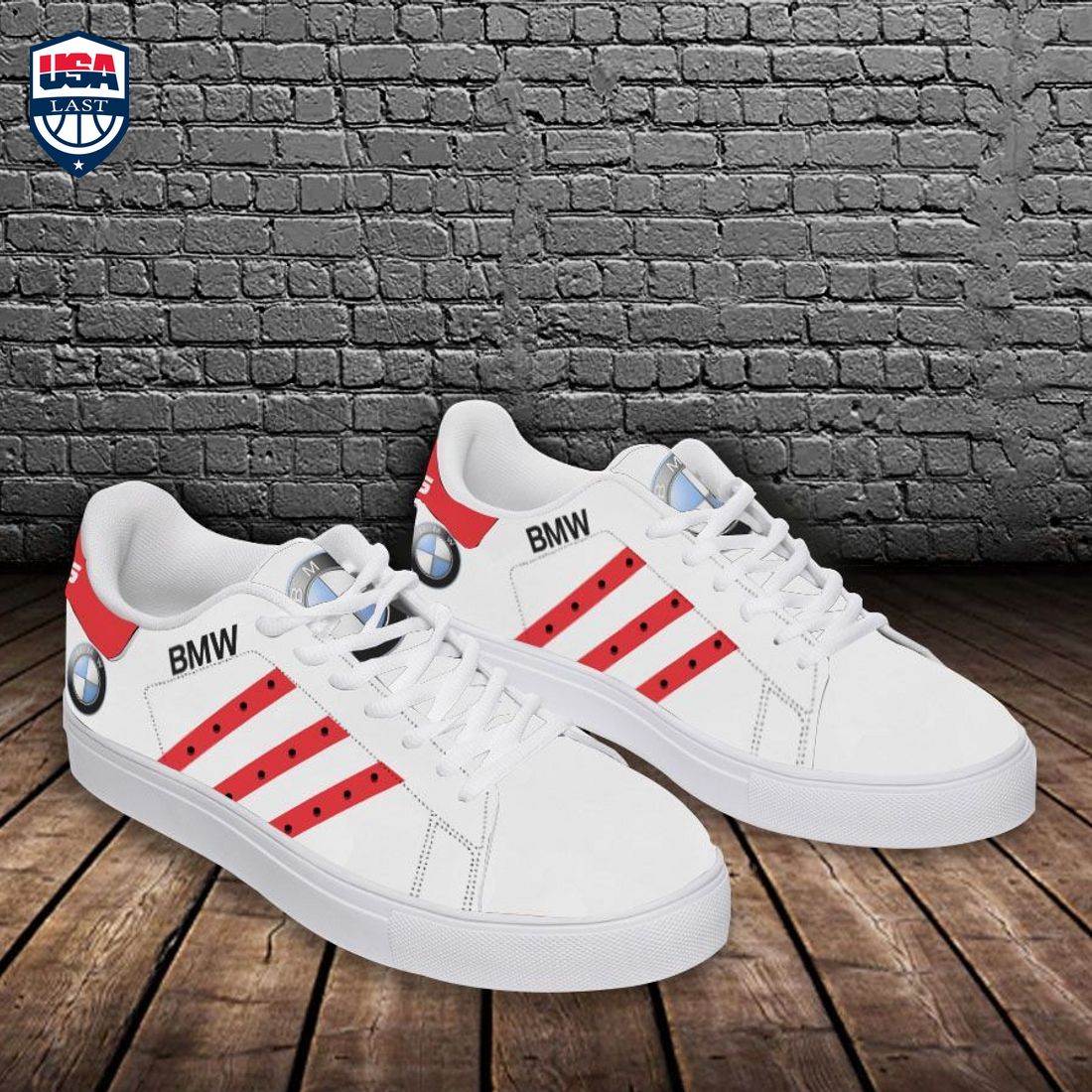 BMW Red Stripes Style 2 Stan Smith Low Top Shoes – Saleoff