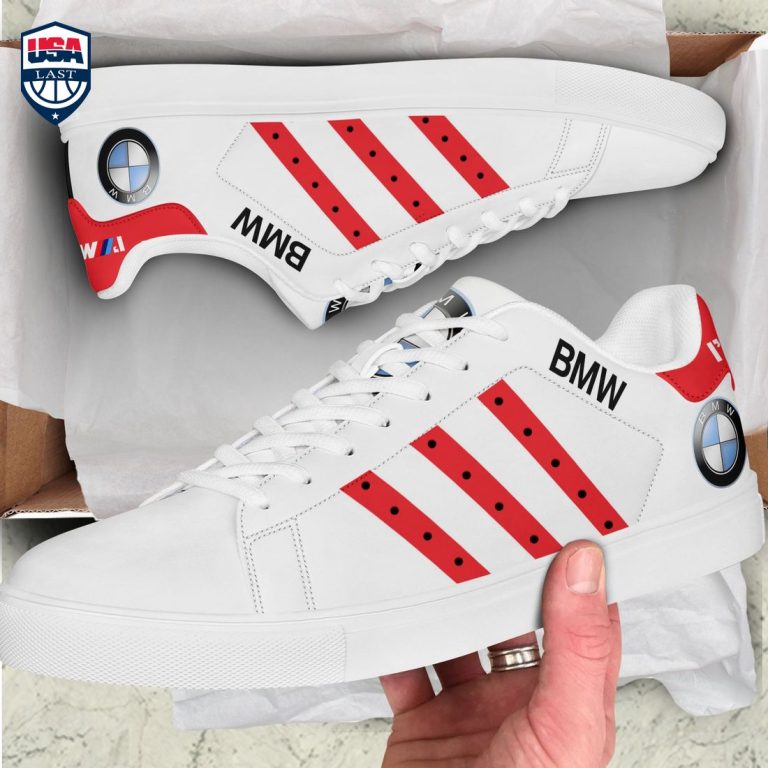 BMW Red Stripes Style 2 Stan Smith Low Top Shoes - Amazing Pic