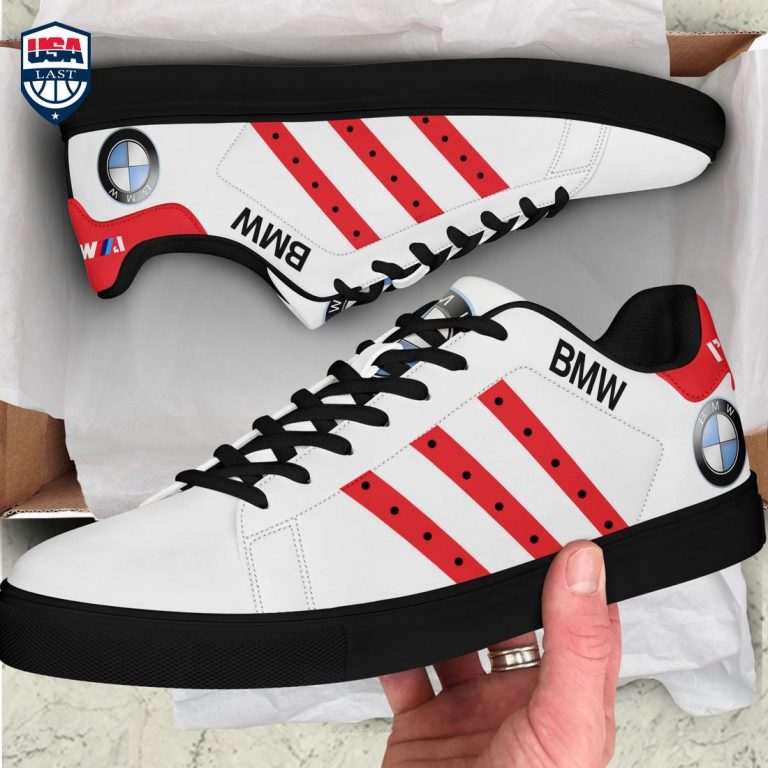 BMW Red Stripes Style 2 Stan Smith Low Top Shoes - Unique and sober