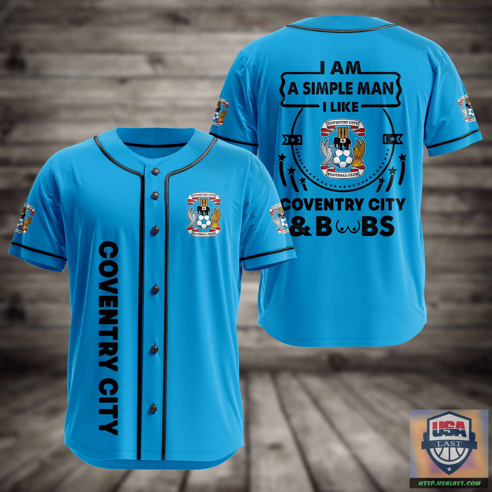 I Am Simple Man I Like Coventry City And Boobs Baseball Jersey – Usalast