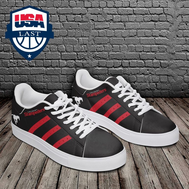 Calgary Stampeders Red Stripes Stan Smith Low Top Shoes - Trending picture dear