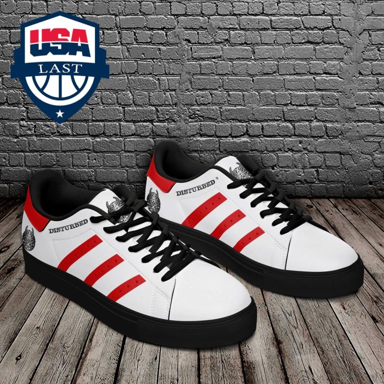 Disturbed Red Stripes Stan Smith Low Top Shoes - Sizzling