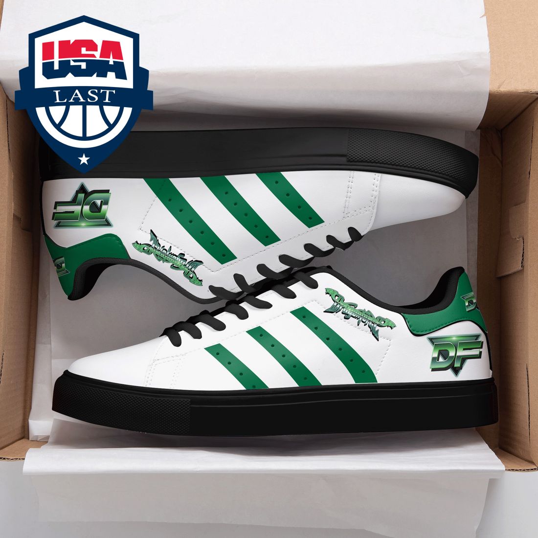 DragonForce Green Stripes Stan Smith Low Top Shoes – Saleoff