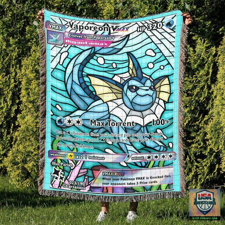 Pokemon Vaporeon Stain Glass Custom Woven Blanket – Usalast