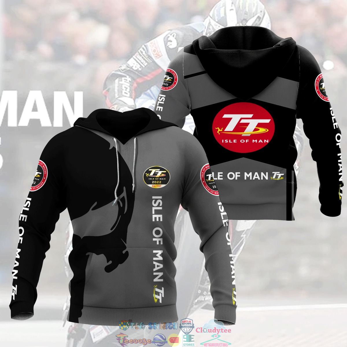 Isle Of Man TT Skull ver 3 3D hoodie and t-shirt – Saleoff