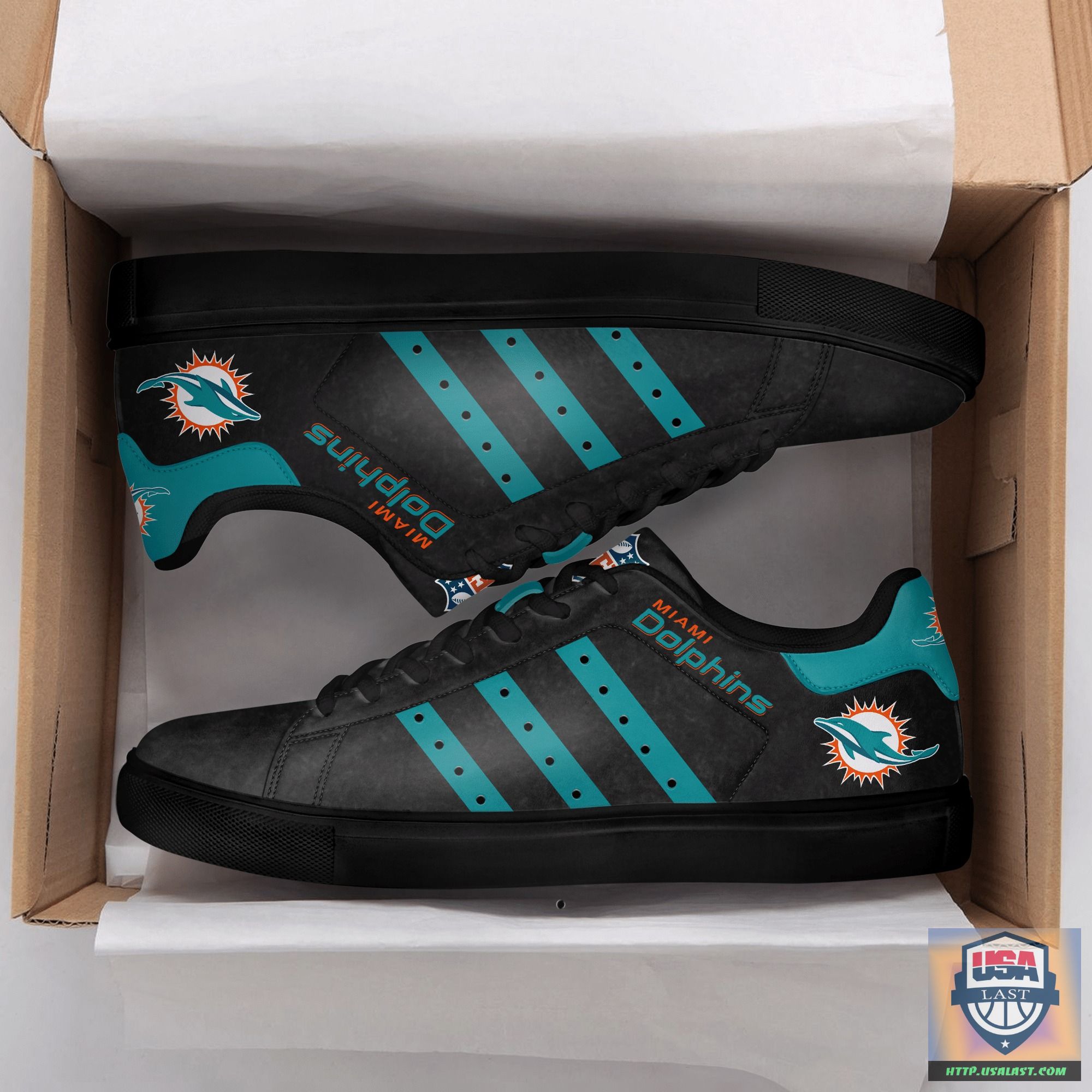 NFL Miami Dolphins Black Stan Smith Shoes – Usalast