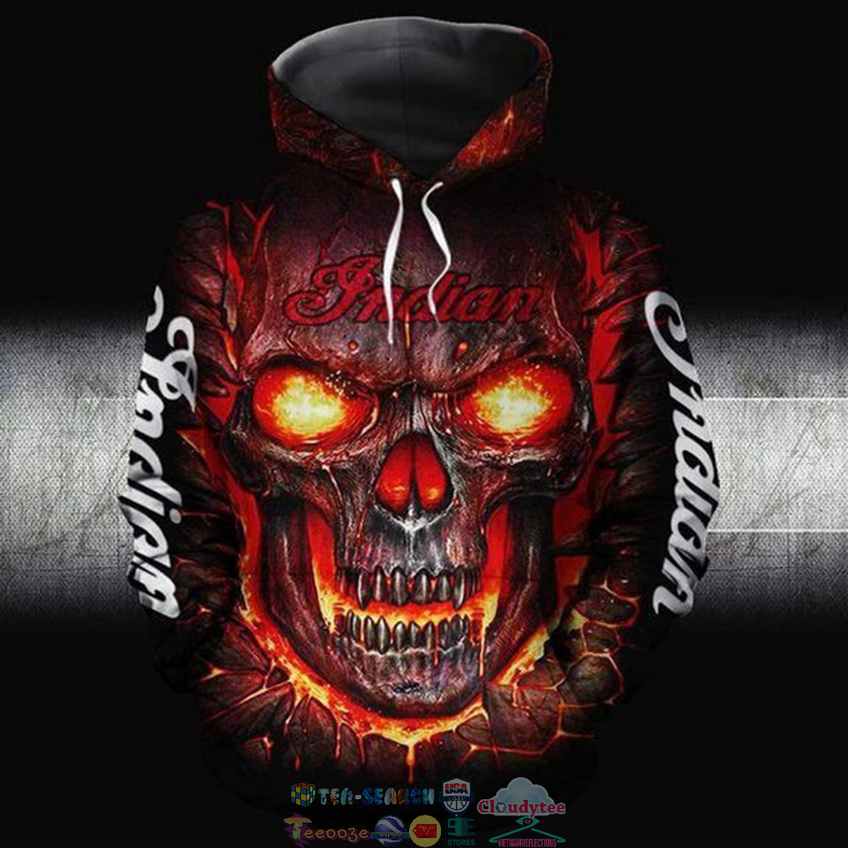 Skull Indian Motorcycle 3D hoodie and t-shirt – Saleoff