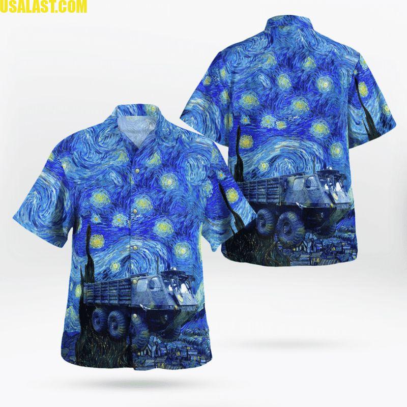 British Army Alvis Stalwart Starry Night Hawaiian Shirt – Usalast