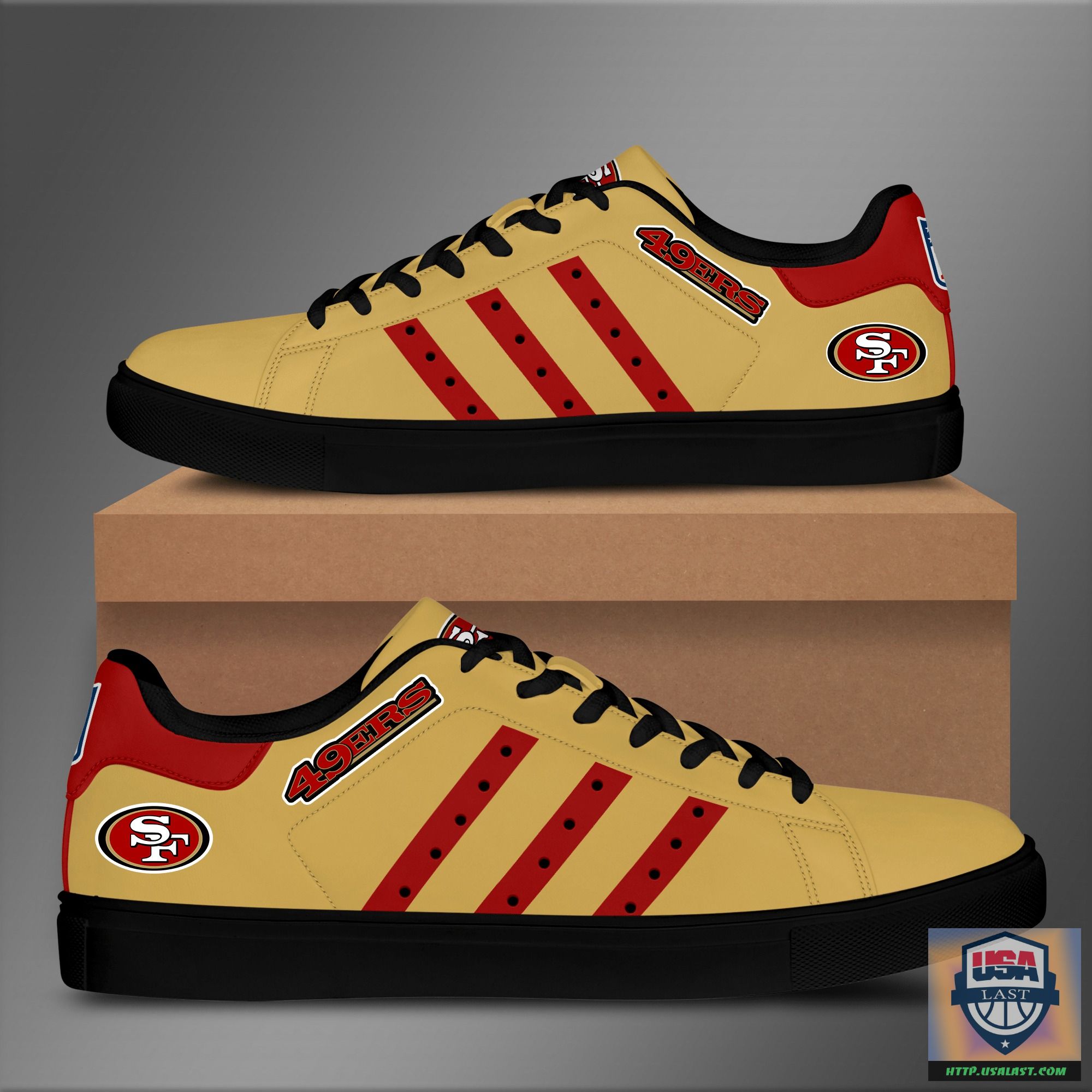 San Francisco 49Ers Stan Smith Yellow Shoes – Usalast