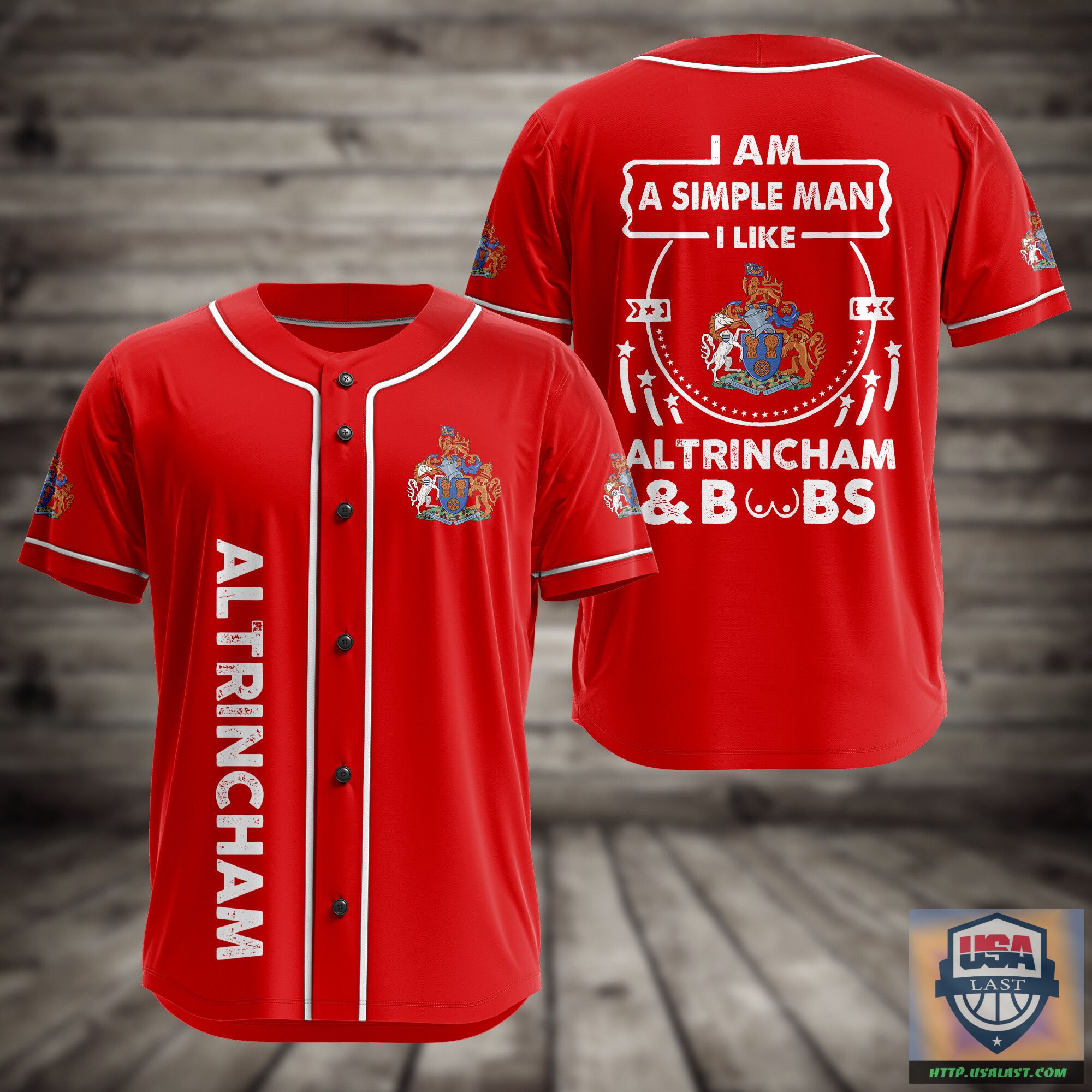 I Am Simple Man I Like Altrincham And Boobs Baseball Jersey – Usalast