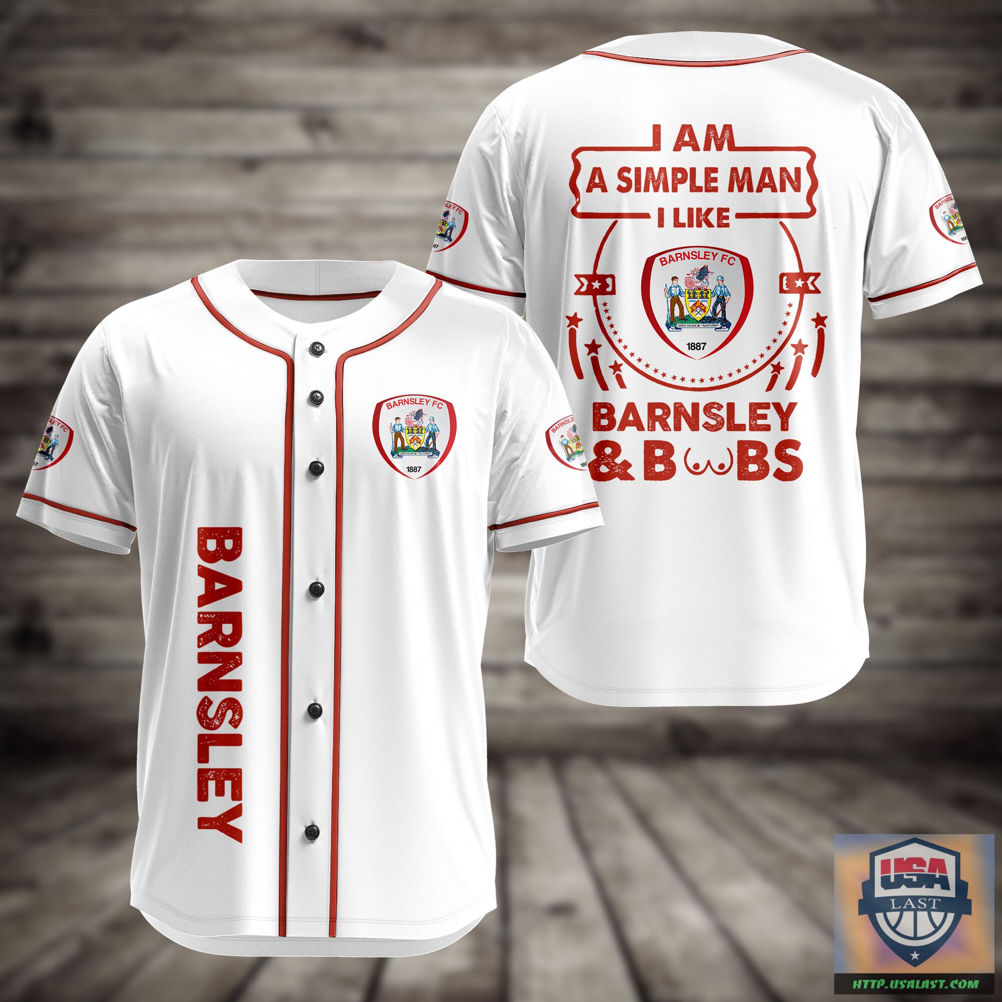 I Am Simple Man I Like Barnsley And Boobs Baseball Jersey – Usalast