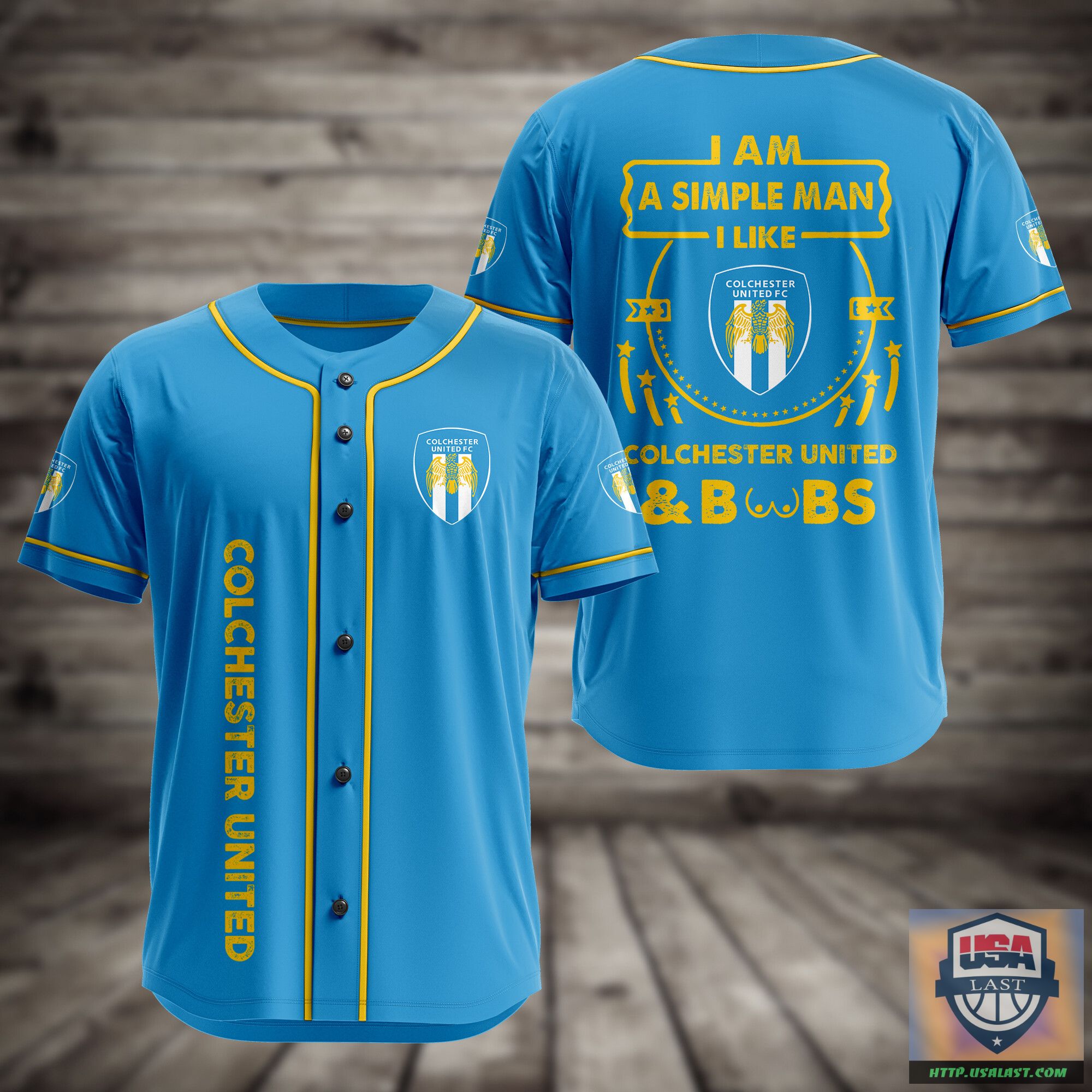 I Am Simple Man I Like Colchester United And Boobs Baseball Jersey – Usalast