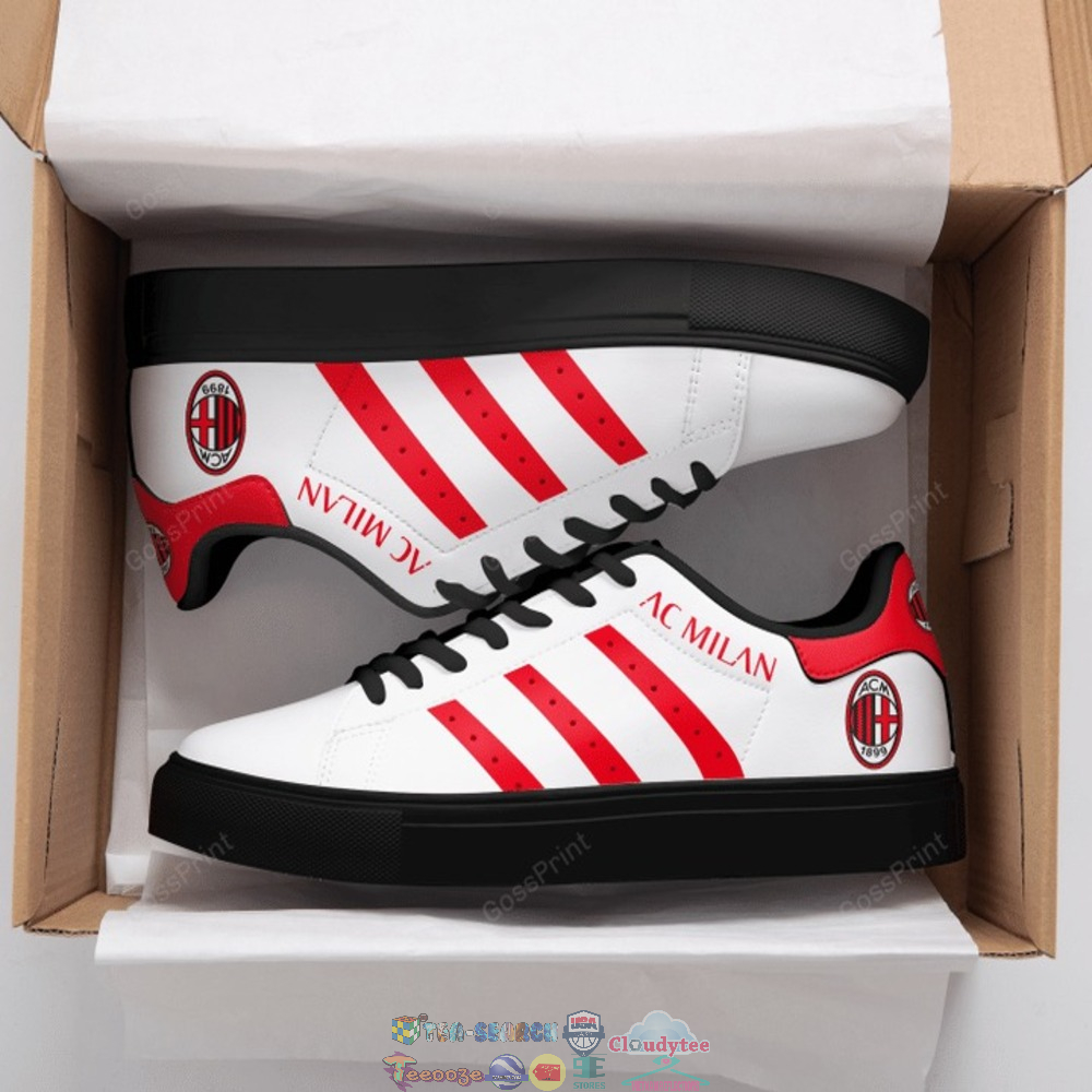 AC Milan Red Stripes Style 1 Stan Smith Low Top Shoes – Saleoff