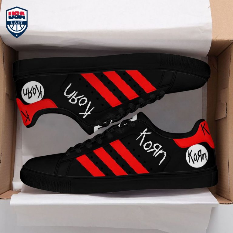 Korn Red Stripes Stan Smith Low Top Shoes - Super sober
