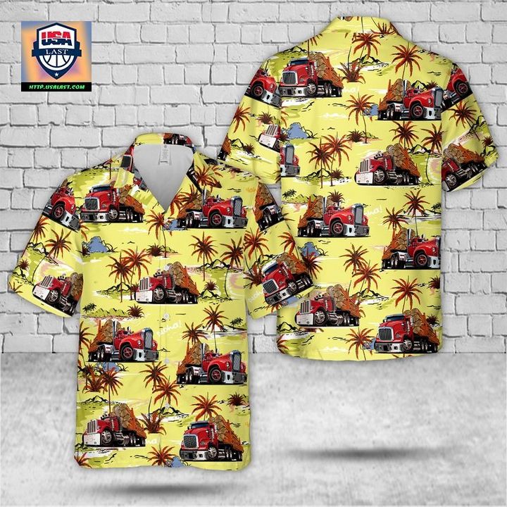 Logging Trucks Unisex Hawaiian Shirt - Sizzling