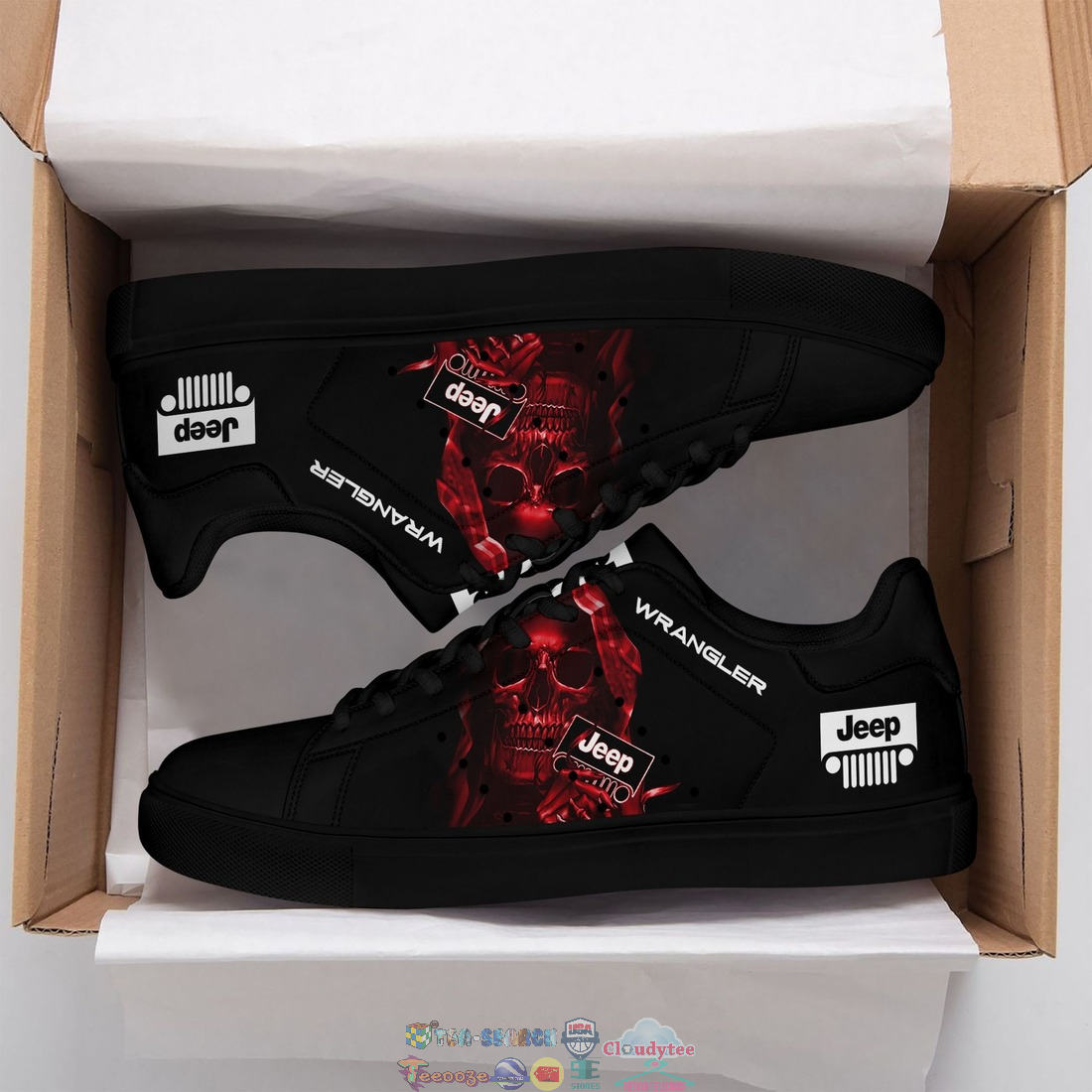 Jeep Wrangler Red Skull Stan Smith Low Top Shoes – Saleoff
