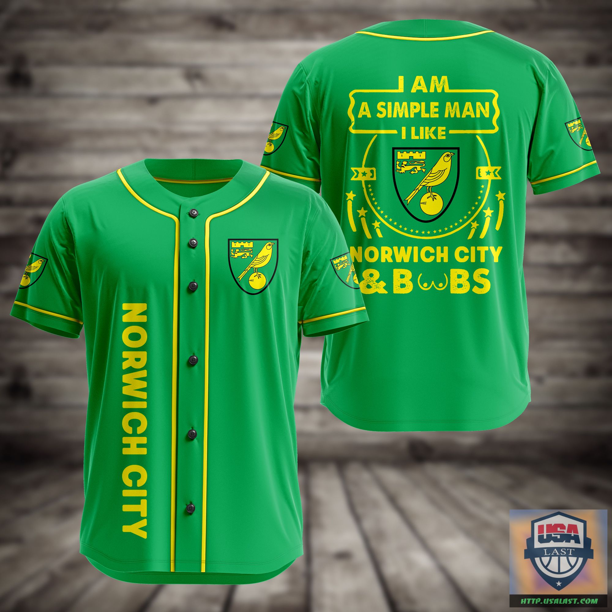 I Am Simple Man I Like Norwich City And Boobs Baseball Jersey – Usalast