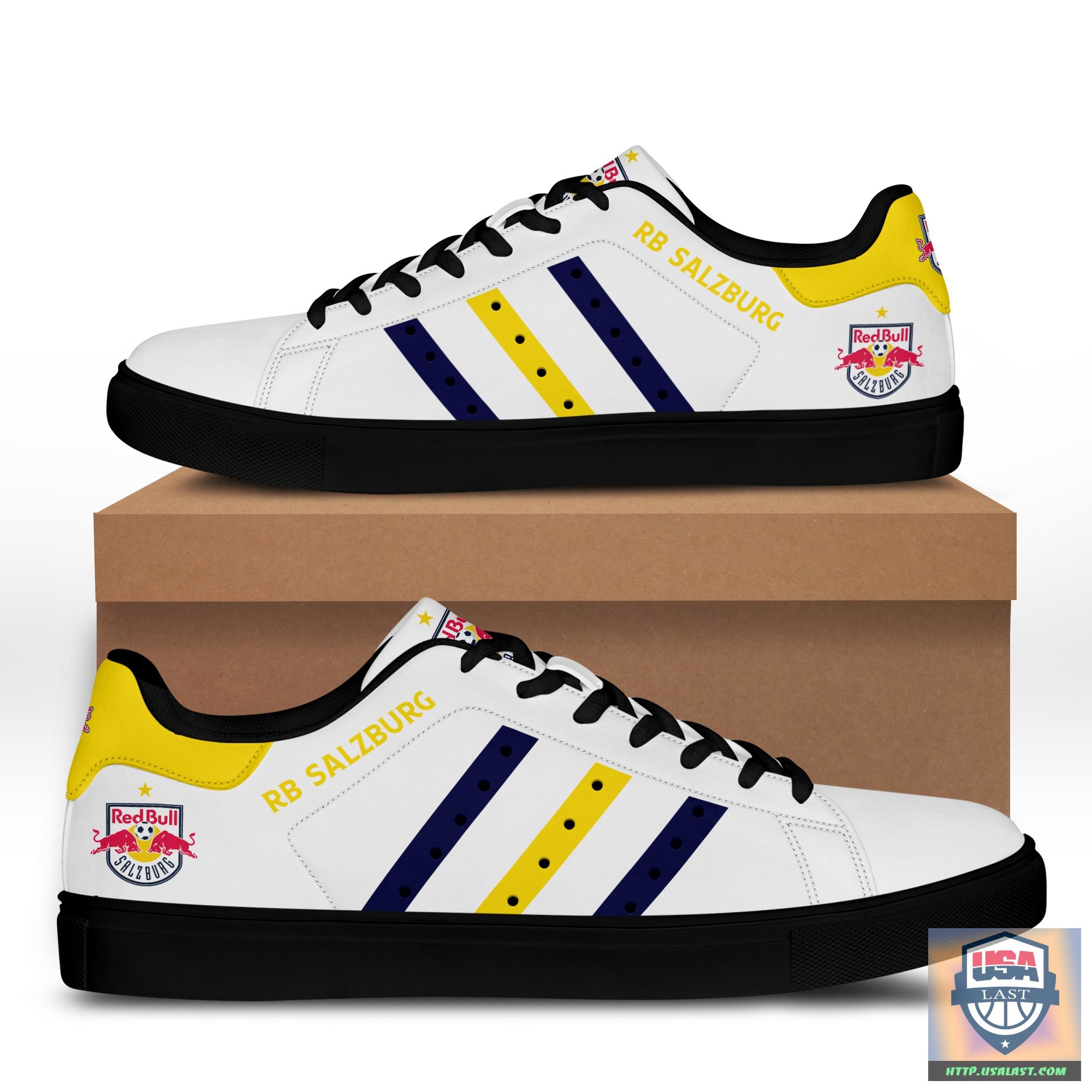 Fc Red Bull Salzburg Stan Smith Shoes – Blue Yellow Line – Usalast