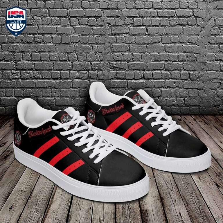 Motorhead Red Stripes Stan Smith Low Top Shoes - Nice elegant click