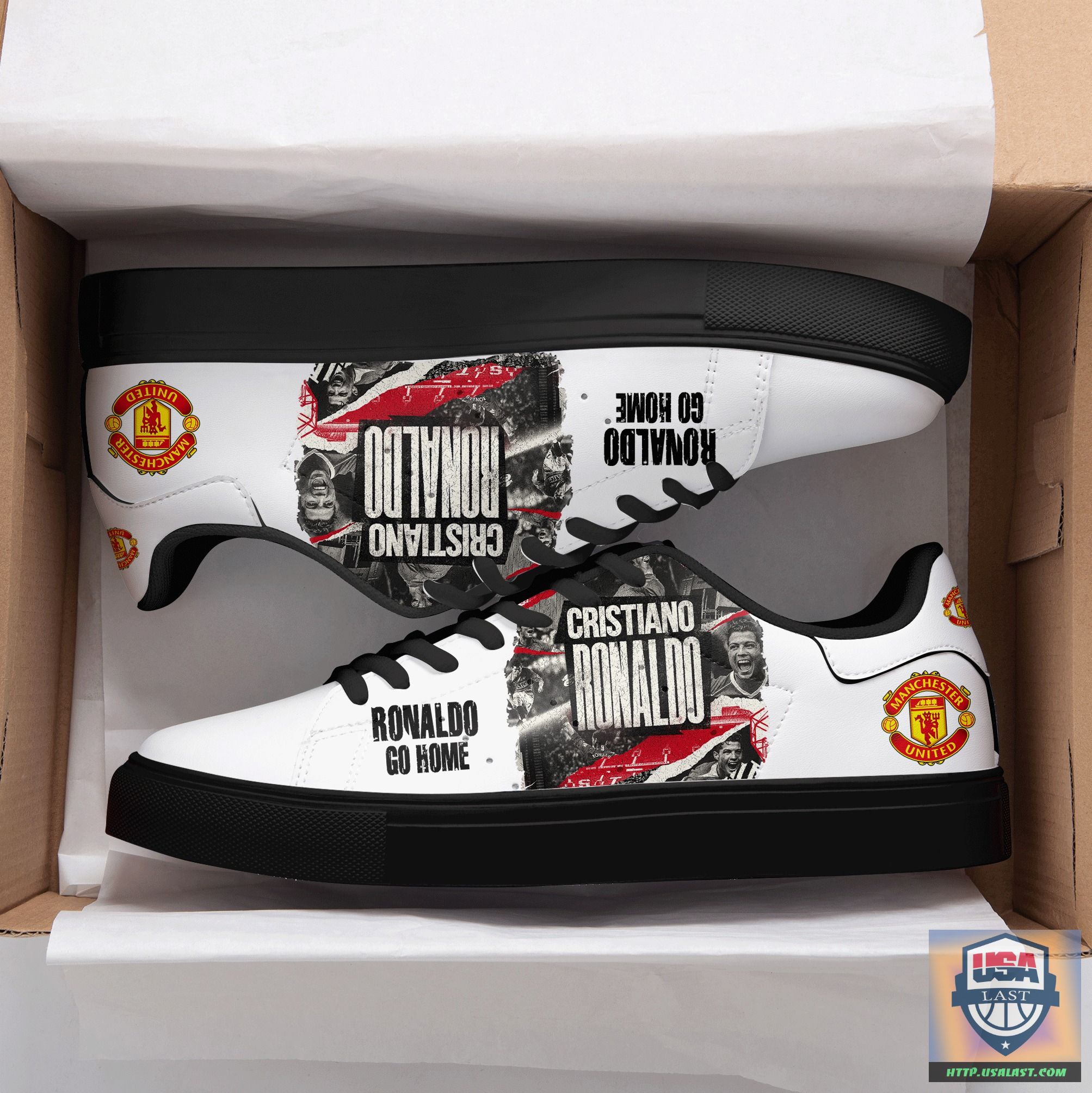 Manchester United Ronaldo White Skate Shoes – Usalast