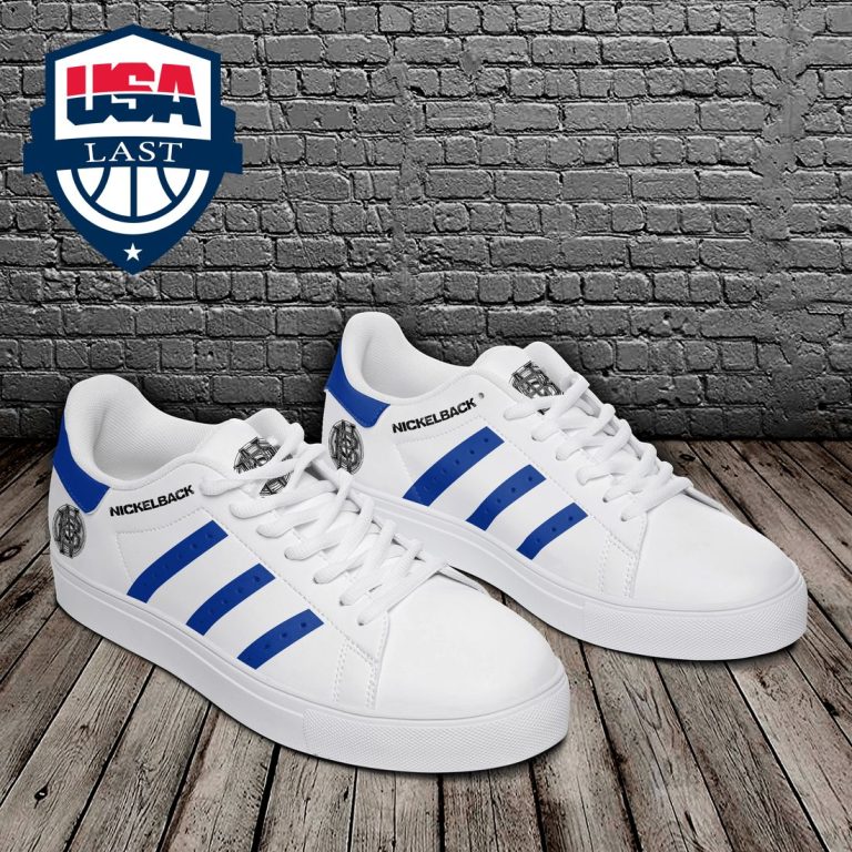 Nickelback Blue Stripes Stan Smith Low Top Shoes - Unique and sober