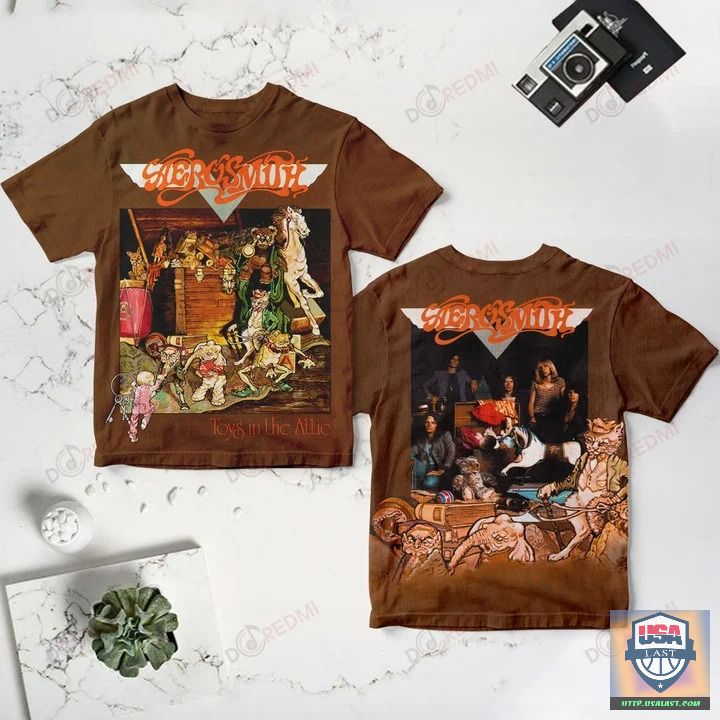 Aerosmith Toys in the Attic Album Cover 3D T-Shirt – Usalast