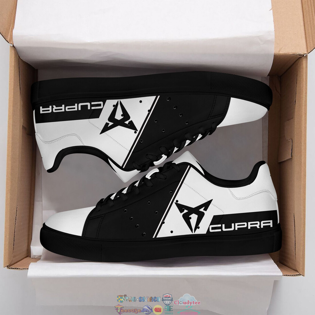 Cupra Black White Stan Smith Low Top Shoes – Saleoff