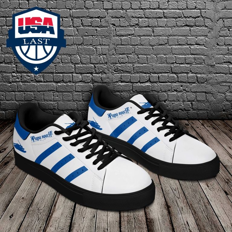 Papa Roach Navy Stripes Stan Smith Low Top Shoes - You look so healthy and fit